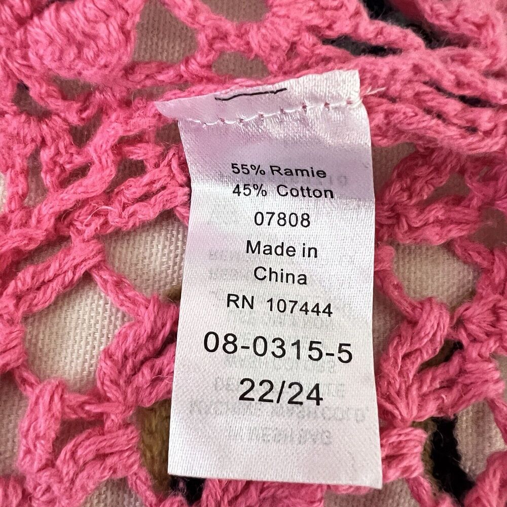 Jessica London Open Crochet Cardigan - Pink - Picture 8 of 8